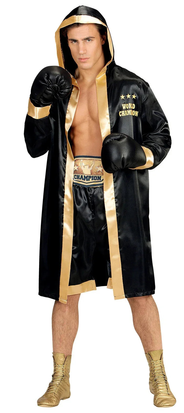 Disfraz de Boxeador Negro para Hombre Deportes y Animadoras Widmann